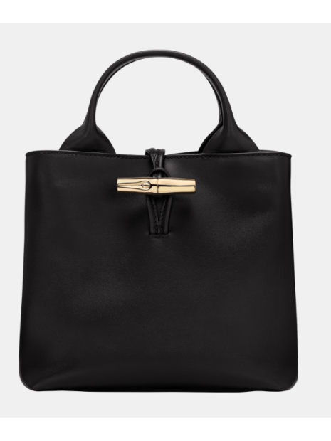 Longchamp 10273HGC - CUIR DE VEAU - NOIR sac à main s le roseau sleek sacs-a-mains