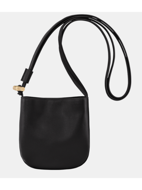 Longchamp 10299HGC - CUIR DE VEAU - NOIR sac bandoulière s le roseau sleek sacs-a-mains