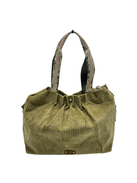 Mila Louise MAENA VFR1 - POLYESTER - KAKI FU tote bag porté travers sac-a-main-shopping-toile-ou-cuir