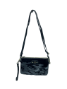 Mila Louise MIRA SH - POLYURÉTHANE - NOIR sac trotteur mira sh petit format sacs-a-mains