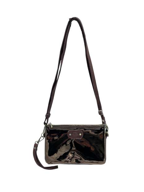 Mila Louise MIRA SH - POLYURÉTHANE - AUBURN sac trotteur mira sh petit format sacs-a-mains