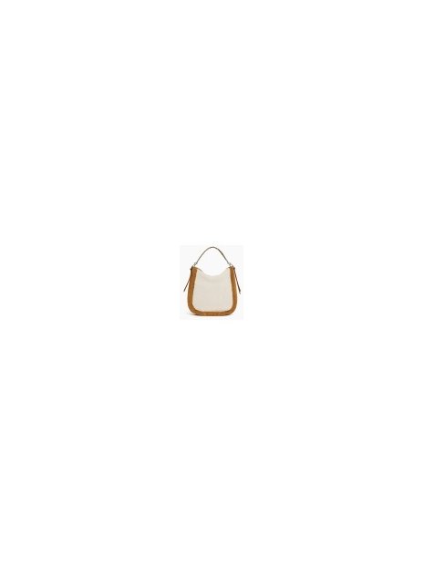 Le Tanneur TNGI1411 - CUIR DE VEAU - TAN sac besace grand modèle fourrure ella sacs-a-mains