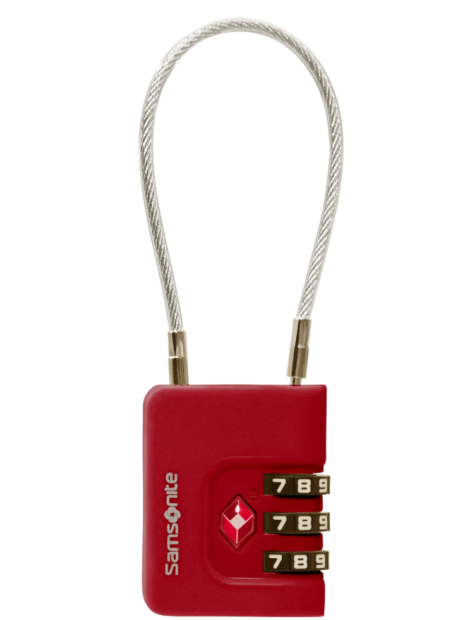 Samsonite 155576 - METAL - ROUGE cadenas a code tsa accueil