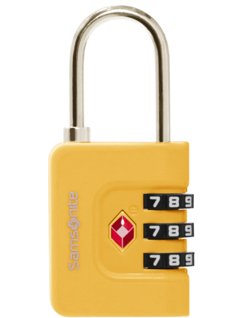Samsonite 155577 - METAL - JAUNE cadenas a code tsa accueil