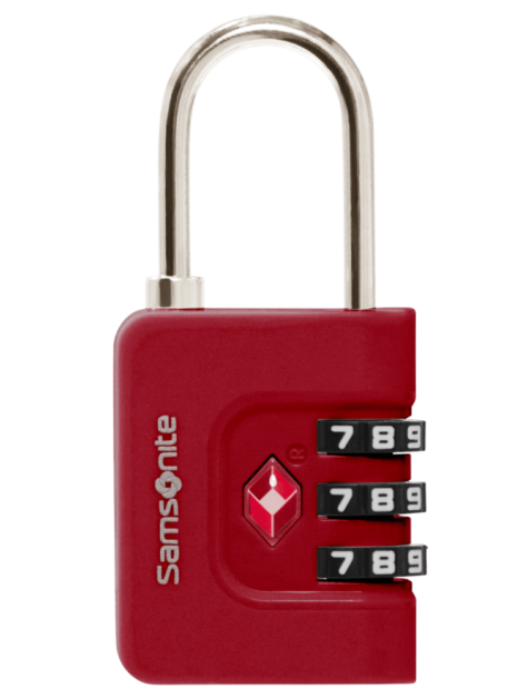 Samsonite 155577 - METAL - ROUGE cadenas a code tsa accueil