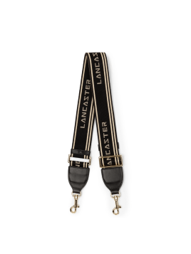 Lancaster BD-009 - NYLON - NOIR BEIGE bandoulière amovible réglable bandouliere