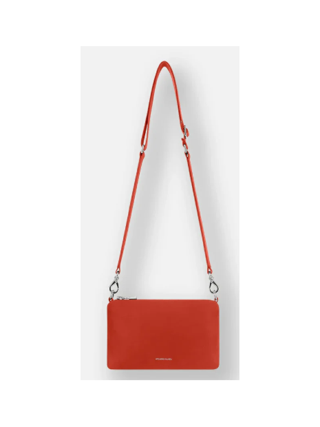 Les Ateliers Foures B109 - CUIR DE VACHETTE - ORANGE sac trotteur plat bandoulière phèdre sacs-a-mains