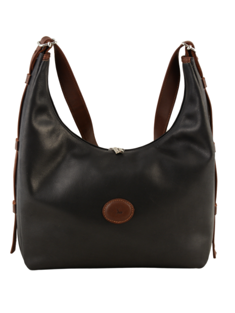 Frandi 833.05 - CUIR DE VACHETTE - NOIR sac besace frandi taille m made in france sacs-a-mains