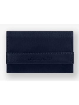 Les Ateliers Foures B25_2 - CUIR DE VACHETTE - NUIT porte monnaie les ateliers fourès baroudeuse rabat pmpb