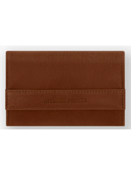 Les Ateliers Foures B25_2 - CUIR DE VACHETTE - FAUVE porte monnaie les ateliers fourès baroudeuse rabat pmpb