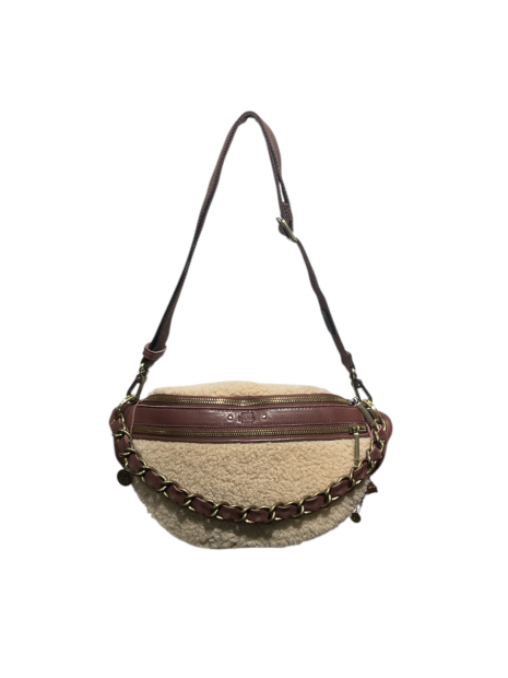 Mila Louise PETRA T. - CUIR DE VACHETTE - OC banane shearling sacs-a-mains