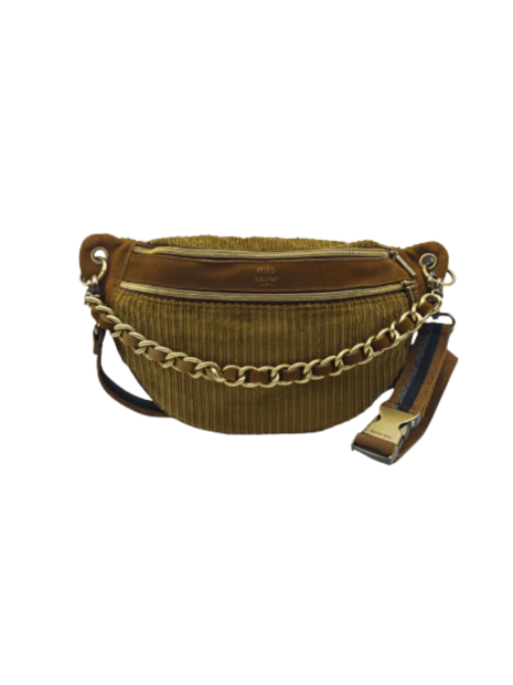 Mila Louise PETRA M VFR1 - POLYESTER - OCRE banane porté travers sacs-a-mains