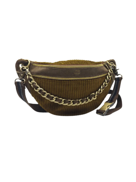 Mila Louise PETRA M VFR1 - POLYESTER - KAKI  banane porté travers sacs-a-mains