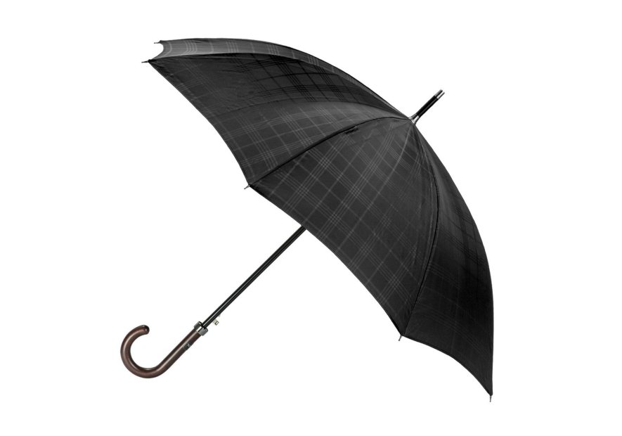 Piganiol 314016 - POLYESTER - NOIR RAYURE parapluie canne homme piganiol made in france canne h