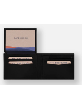 Les Ateliers Foures H57 - CUIR DE VACHETTE - NOIR foures pfpc italien Portefeuille Homme