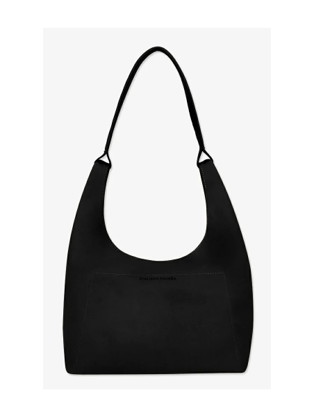 Les Ateliers Foures A601 - CUIR DE VACHETTE - NOIR sac amazone porté épaule s des ateliers fourès shopping