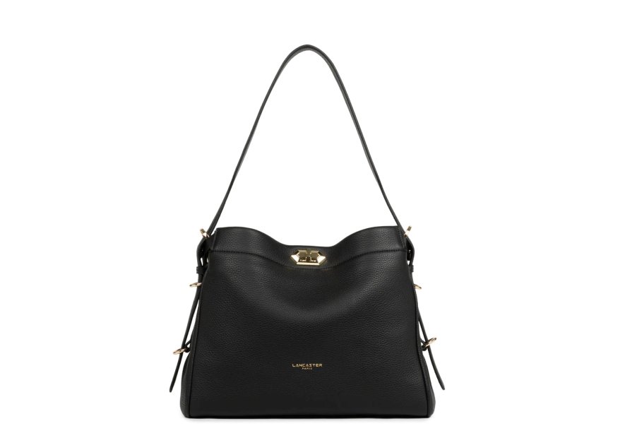 Lancaster 572-106 - CUIR DE VACHETTE - NOI grand sac hobo lancaster mademoiselle romy Sacs à mains