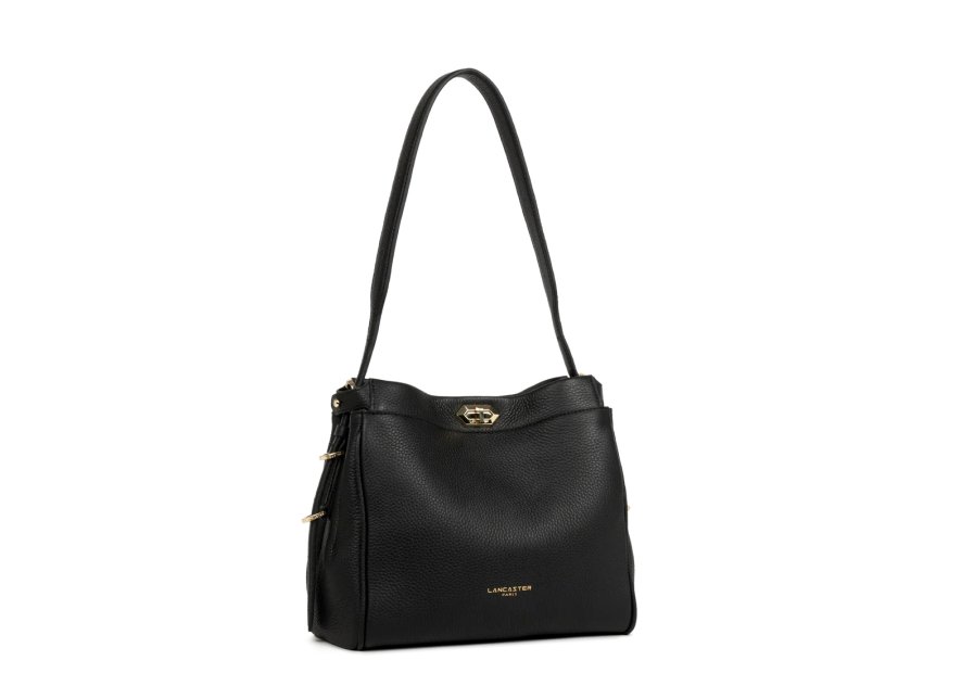 Lancaster 572-105 - CUIR DE VACHETTE - NOI sac hobo m lancaster mademoiselle romy Sacs à mains