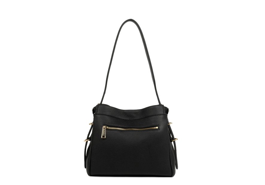 Lancaster 572-105 - CUIR DE VACHETTE - NOI sac hobo m lancaster mademoiselle romy Sacs à mains