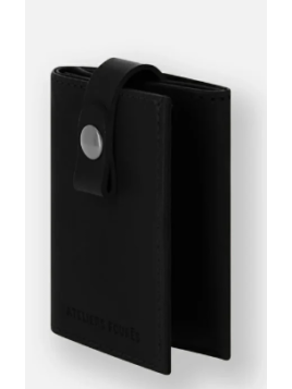 Les Ateliers Foures S10X - CUIR DE VACHETTE - NOIR porte cartes porte cartes