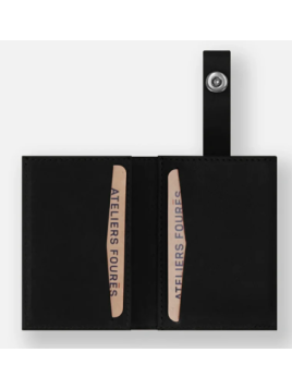 Les Ateliers Foures S10X - CUIR DE VACHETTE - NOIR porte cartes porte cartes