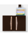 Les Ateliers Foures S10X - CUIR DE VACHETTE - CAFE porte cartes porte-cartes