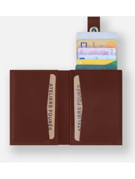 Les Ateliers Foures S10X - CUIR DE VACHETTE - FAUVE porte cartes porte cartes