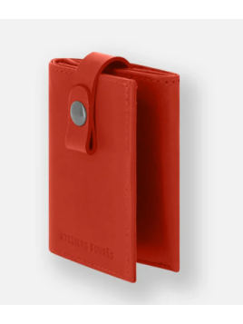 Les Ateliers Foures S10X - CUIR DE VACHETTE - ORANGE porte cartes porte cartes