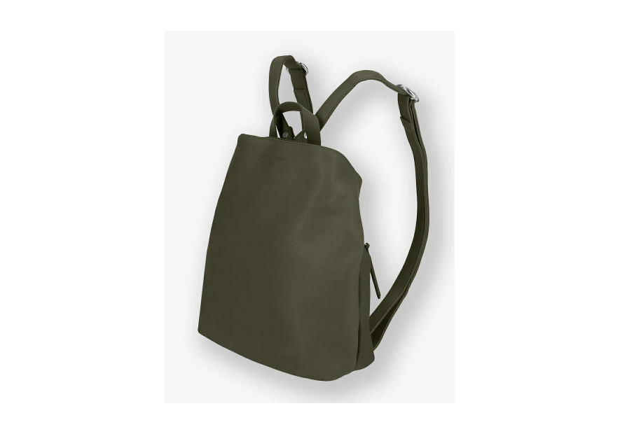 Les Ateliers Foures B417 - CUIR DE VACHETTE - KAKI sac à dos sécurisé s avec attache fixation Sacs à mains