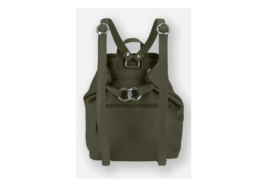 Les Ateliers Foures B417 - CUIR DE VACHETTE - KAKI sac à dos sécurisé s avec attache fixation Sacs à mains