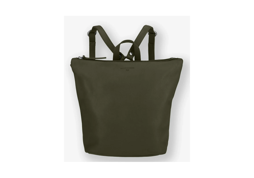 Les Ateliers Foures B417 - CUIR DE VACHETTE - KAKI sac à dos sécurisé s avec attache fixation Sacs à mains