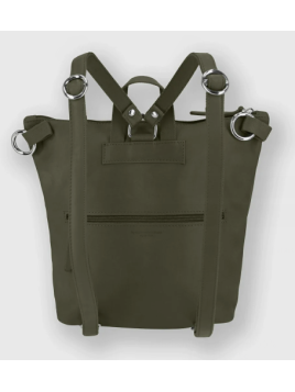 Les Ateliers Foures B417 - CUIR DE VACHETTE - KAKI sac à dos sécurisé s avec attache fixation Sacs à mains