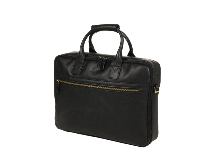 Gerard Henon 5232 - CUIR DE VACHETTE - NOIR arizona porte documents 15" Sac business