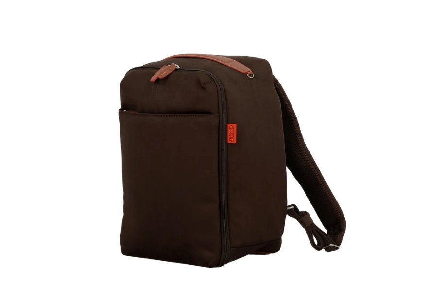 JUMP UP05 - POLYESTER/CUIR - CHOCOLAT sac à dos cabine ryanair jump uppsala Sacs de voyage