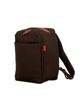 JUMP UP05 - POLYESTER/CUIR - CHOCOLAT sac à dos cabine ryanair jump uppsala Sacs de voyage