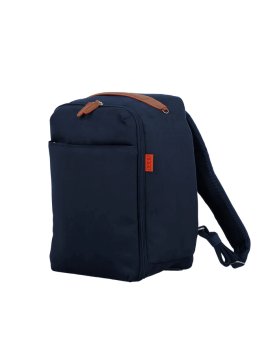 JUMP UP05 - POLYESTER/CUIR - MARINE sac à dos cabine ryanair jump uppsala Sacs de voyage