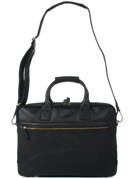 Gerard Henon 5232 - CUIR DE VACHETTE - NOIR arizona porte documents 15" Sac business