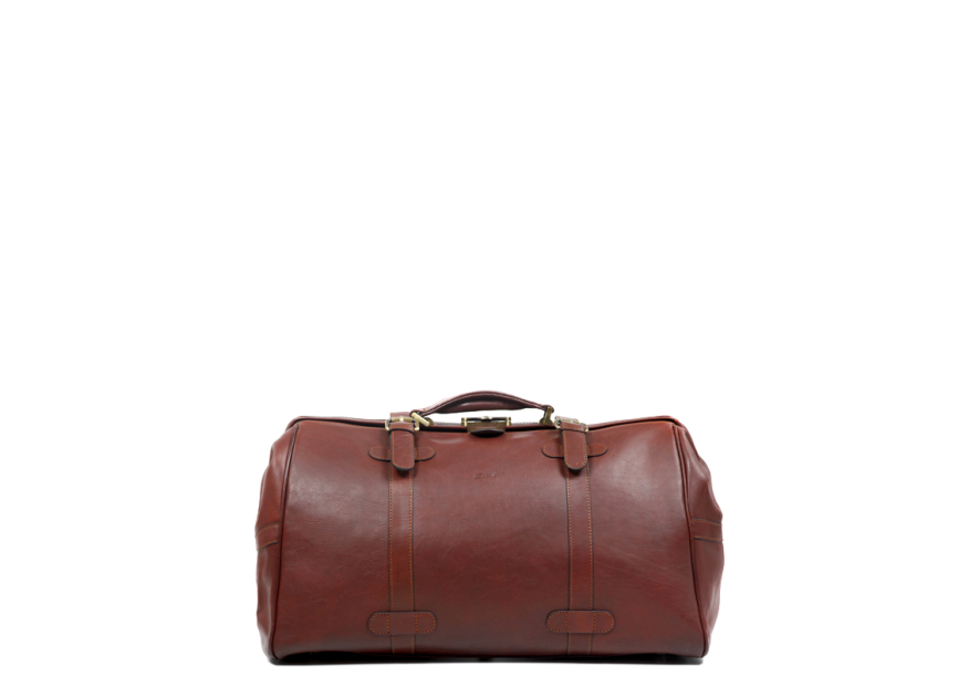 Gerard Henon 5189 - CUIR DE VACHETTE - MARRON sac de voyage squarmouth rennaissance