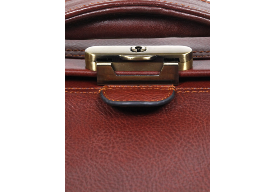 Gerard Henon 5189 - CUIR DE VACHETTE - MARRON sac de voyage squarmouth rennaissance