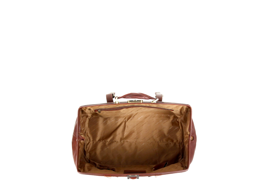 Gerard Henon 5189 - CUIR DE VACHETTE - MARRON sac de voyage squarmouth rennaissance