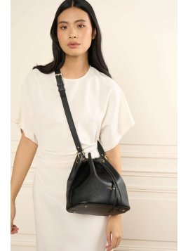 Lancaster 470-81 - CUIR DE VACHETTE - NOIR sac seau m lancaster alba double Sacs à mains