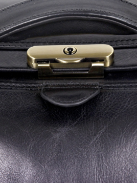 Gerard Henon 5189 - CUIR DE VACHETTE - NOIR sac de voyage squarmouth rennaissance