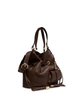 Lancel A10110 - CUIR DE VACHETTE - NOIX Premier flirt M de Lancel - Sac seau Sacs à mains