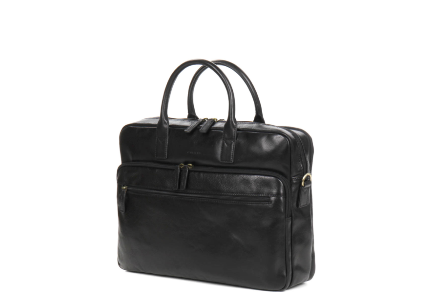 Gerard Henon 2281 - CUIR DE VACH.COLLET - NOI porte documents 15" vérone Sac business