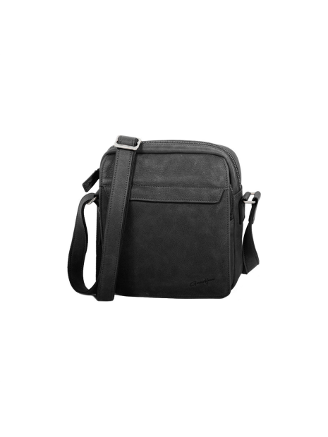 Gerard Henon 7103 - CUIR DE VACHETTE - NOIR Pochette bandoulière sacoche-homme