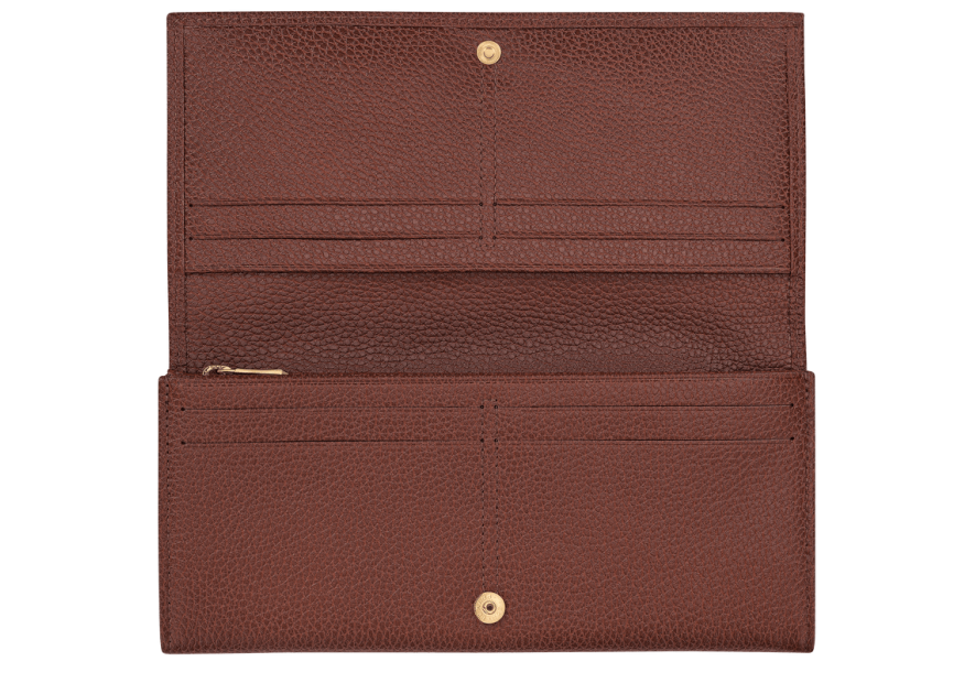 Longchamp 30050021 - CUIR DE VACHETTE - CA portefeuille long à rabat longchamp le foulonné complet