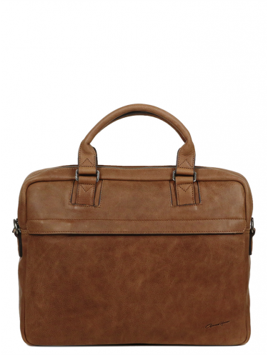 Gerard Henon 7181 - CUIR DE VACHETTE - MARRON vintage porte doucuments 15" sac-business