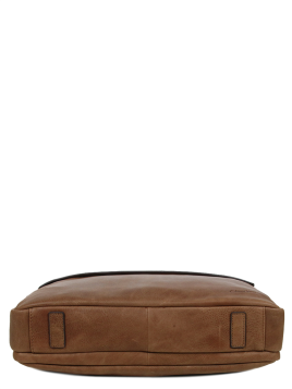 Gerard Henon 7181 - CUIR DE VACHETTE - MARRON vintage porte doucuments 15"