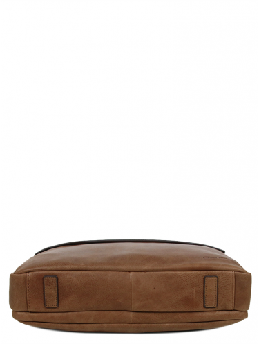 Gerard Henon 7181 - CUIR DE VACHETTE - MARRON vintage porte doucuments 15" sac-business