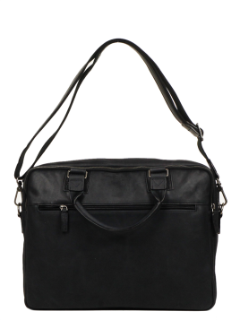 Gerard Henon 7181 - CUIR DE VACHETTE - NOIR vintage porte doucuments 15"